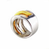 Multicolor Brede Ring Dames - Roestvrij Stalen - 8 Ringen-Effect