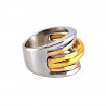 Multicolor Brede Ring Dames - Roestvrij Stalen - 8 Ringen-Effect