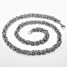 60cm x 8mm Byzantijnse Ketting Heren - Roestvrij Stalen Zilverkleur - Koningsketting