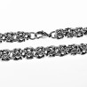 60cm x 8mm Byzantijnse Ketting Heren - Roestvrij Stalen Zilverkleur - Koningsketting