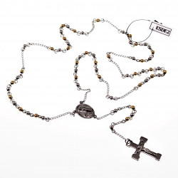 Rozenkrans Ketting Unisex - 316L Stalen Zilverkleur-Goudkleur