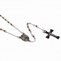 Rozenkrans Ketting Unisex - 316L Stalen Zilverkleur-Goudkleur