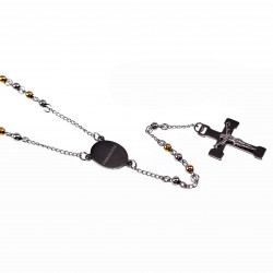 Rozenkrans Ketting Unisex - 316L Stalen Zilverkleur-Goudkleur