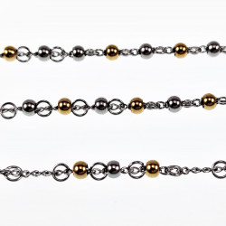 Rozenkrans Ketting Unisex - 316L Stalen Zilverkleur-Goudkleur