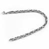 5mm Vierkant Koningsarmband Heren - Stalen Zilverkleur - Schakelarmband