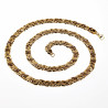 60cm x 7mm Platte Koningsketting Heren - Stalen Goudkleur - Schakelketting