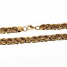 60cm x 7mm Platte Koningsketting Heren - Stalen Goudkleur - Schakelketting