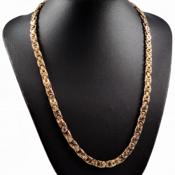 60cm x 7mm Platte Koningsketting Heren - Stalen Goudkleur - Schakelketting