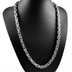 7mm Koningsketting Heren - Stalen Zilverkleur - Vierkant Schakelketting