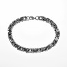 7mm Vierkant Koningsarmband Heren Stalen Zilver Kleur Schakelketting