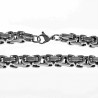 7mm Vierkant Koningsarmband Heren Stalen Zilver Kleur Schakelketting