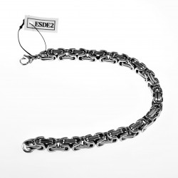 7mm Vierkant Koningsarmband Heren Stalen Zilver Kleur Schakelketting