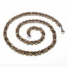 7mm Vierkant Koningsketting Heren - Stalen Goudkleur-Zilverkleur - Schakelketting