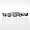 Armband Heren - Stalen Mat Zilverkleur - Biker armband -Schakelarmband - 316L Roestvrij Staal