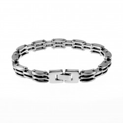 Armband Heren - Stalen Mat Zilverkleur - Biker armband -Schakelarmband - 316L Roestvrij Staal