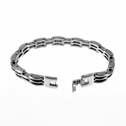 Armband Heren - Stalen Mat Zilverkleur - Biker armband -Schakelarmband - 316L Roestvrij Staal