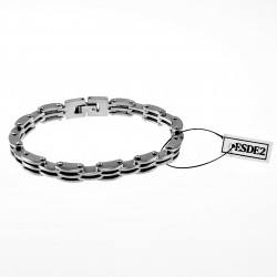Armband Heren - Stalen Mat Zilverkleur - Biker armband -Schakelarmband - 316L Roestvrij Staal