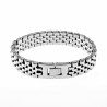 16mm Brede Armband Heren - Horlogbandschakel Ontwerp - Stalen Zilver Kleur - Schakelarmband