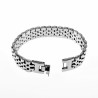 16mm Brede Armband Heren - Horlogbandschakel Ontwerp - Stalen Zilver Kleur - Schakelarmband