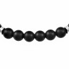 Natuursteen Kralen Armband Sneeuwvlok Obsidiaan Onxy Armband Unisex