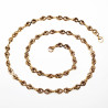 55cm x 6mm Halsketting Dames - Oneindigheids Ketting - Stalen Goudkleur - Infinity Schakelketting