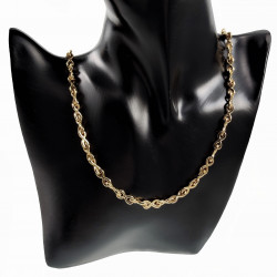 55cm x 6mm Halsketting Dames - Oneindigheids Ketting - Stalen Goudkleur - Infinity Schakelketting