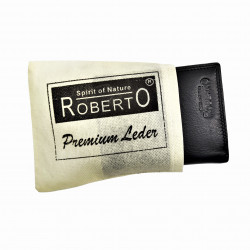 RobertO - Heren Portemonnee RFID Anti Skim - Verticaal - Zwarte Buffelleer 100%