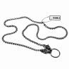 Jasseron Ketting Heren - Tribale Wolfen - Stalen Zilver Kleur - Schakelsketting