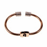 Open Bangle Armband Dames Stalen Roségoud Kleur One-Size 16 tot 17