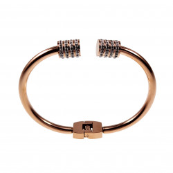 Open Bangle Armband Dames Stalen Roségoud Kleur One-Size 16 tot 17