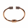 Open Bangle Armband Dames Stalen Roségoud Kleur One-Size 16 tot 17