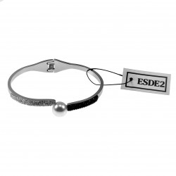 Open Bangle Armband Dames Parel Zirkonia Stalen One-Size 16 tot 17