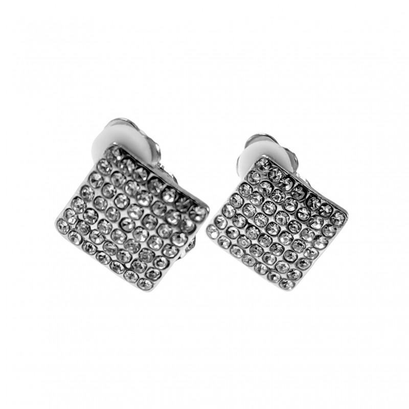Clip-on Oorbellen met Strass - Ruit Oorclips - Oorbellen Dames Clip-on Oorbellen met Strass - Ruit Oorclips - Oorbellen Dames