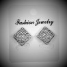 Clip-on Oorbellen met Strass - Ruit Oorclips - Oorbellen Dames