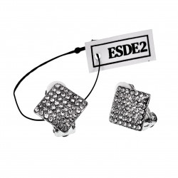 Clip-on Oorbellen met Strass - Ruit Oorclips - Oorbellen Dames