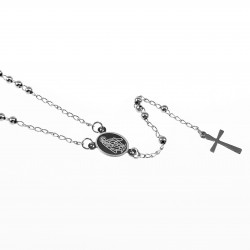 Rozenkrans Ketting Stalen Zilver Krallen Ketting met Kruis Dames Heren
