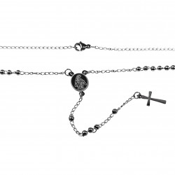 Rozenkrans Ketting Stalen Zilver Krallen Ketting met Kruis Dames Heren