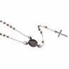Rozenkrans Ketting Unisex - Stalen Goudkleur-Zilverkleur - Kralen Ketting met Kruis Dames - Heren