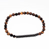 Natuursteen Kralen Armband Unisex - Tijgeroog en Emmatiet Kraalen