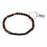 Natuursteen Kralen Armband Unisex - Tijgeroog en Emmatiet Kraalen
