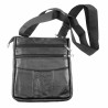 Zwart Schoudertas - Echt Leer - Leren Crossbody Tas Unisex - Volwassenen Tas - Platte Tas Dames - Heren