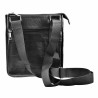 Zwart Schoudertas - Echt Leer - Leren Crossbody Tas Unisex - Volwassenen Tas - Platte Tas Dames - Heren