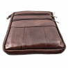 Donkerbruin Schoudertas - Echt Leer - Leren Crossbody Tas Unisex - Volwassenen Tas - Platte Tas Dames - Heren