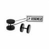 Ø 10mm Studs-Oorbellen Unisex Staal Zwart PVD-Coating Oorknoppen