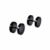 Ø 10mm Studs-Oorbellen Unisex Staal Zwart PVD-Coating Oorknoppen