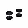 Ø 10mm Studs-Oorbellen Unisex Staal Zwart PVD-Coating Oorknoppen
