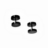 Ø 10mm Studs-Oorbellen Unisex Staal Zwart PVD-Coating Oorknoppen