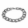 21cm x 14mm Miami Cuban-Armband - Gepolijste Stalen Zilverkleur - Schakelsarmband Heren
