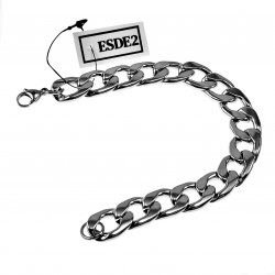 21cm x 14mm Miami Cuban-Armband - Gepolijste Stalen Zilverkleur - Schakelsarmband Heren