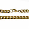 22 cm x 8 mm Armband Heren - Cubaanse-Stijl - Verguld Roestvrij Stalen